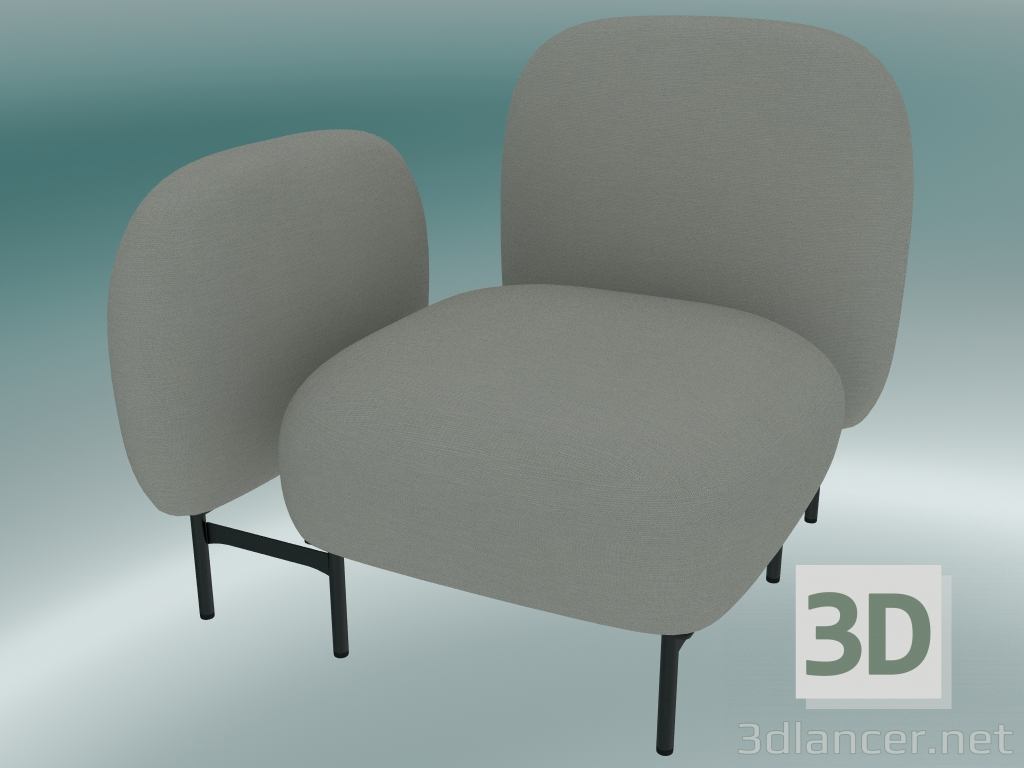 3d модель Модульна система сидінь Isole (NN1, сидіння з високою спинкою, правий підлокітник) – превью