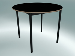 Стіл круглий Base ⌀90 cm (Black, Plywood, Black)