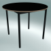 modèle 3D Base de table ronde ⌀90 cm (Noir, Contreplaqué, Noir) - preview