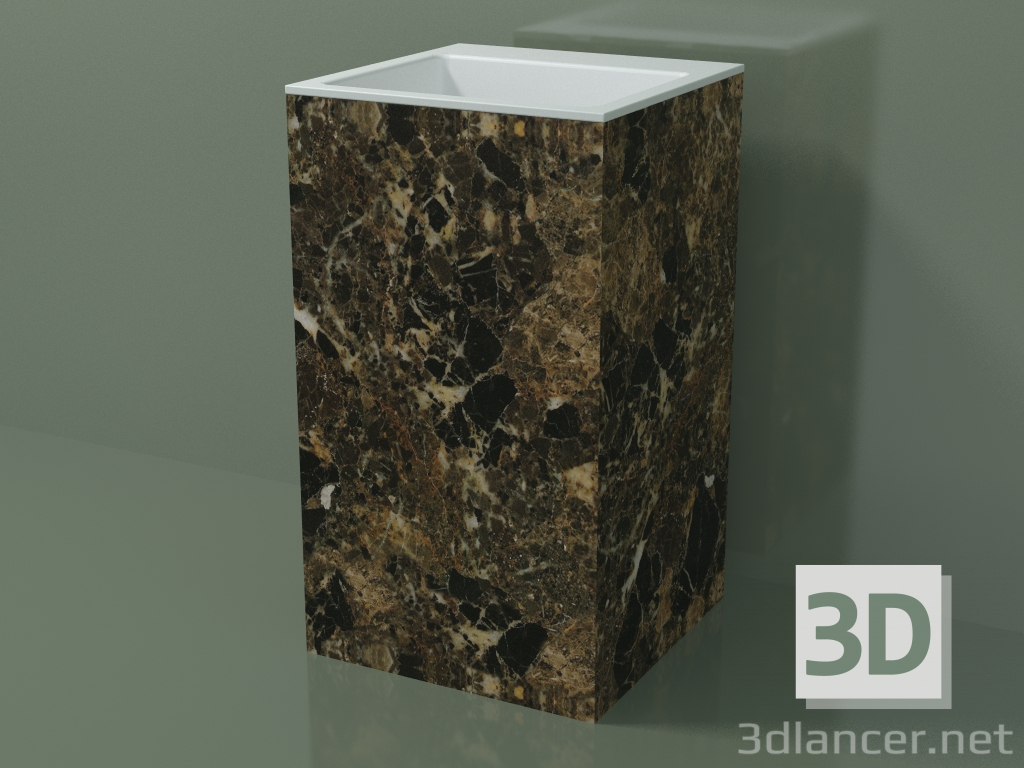 3D modeli Ayaklı lavabo (03R126303, Emperador M06, L 48, P 48, H 85 cm) - önizleme