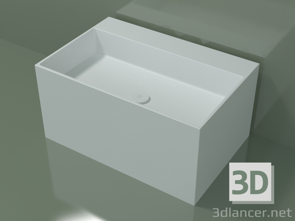 3D Modell Arbeitsplatte Waschbecken (01UN42302, Glacier White C01, L 72, P 48, H 36 cm) - Vorschau