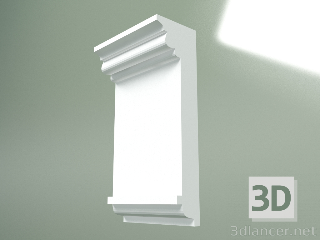 3D modeli Alçı korniş (tavan kaidesi) KT203 - önizleme
