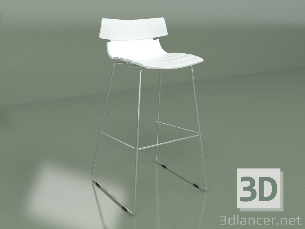 modello 3D Sgabello da bar Techno (bianco) - anteprima