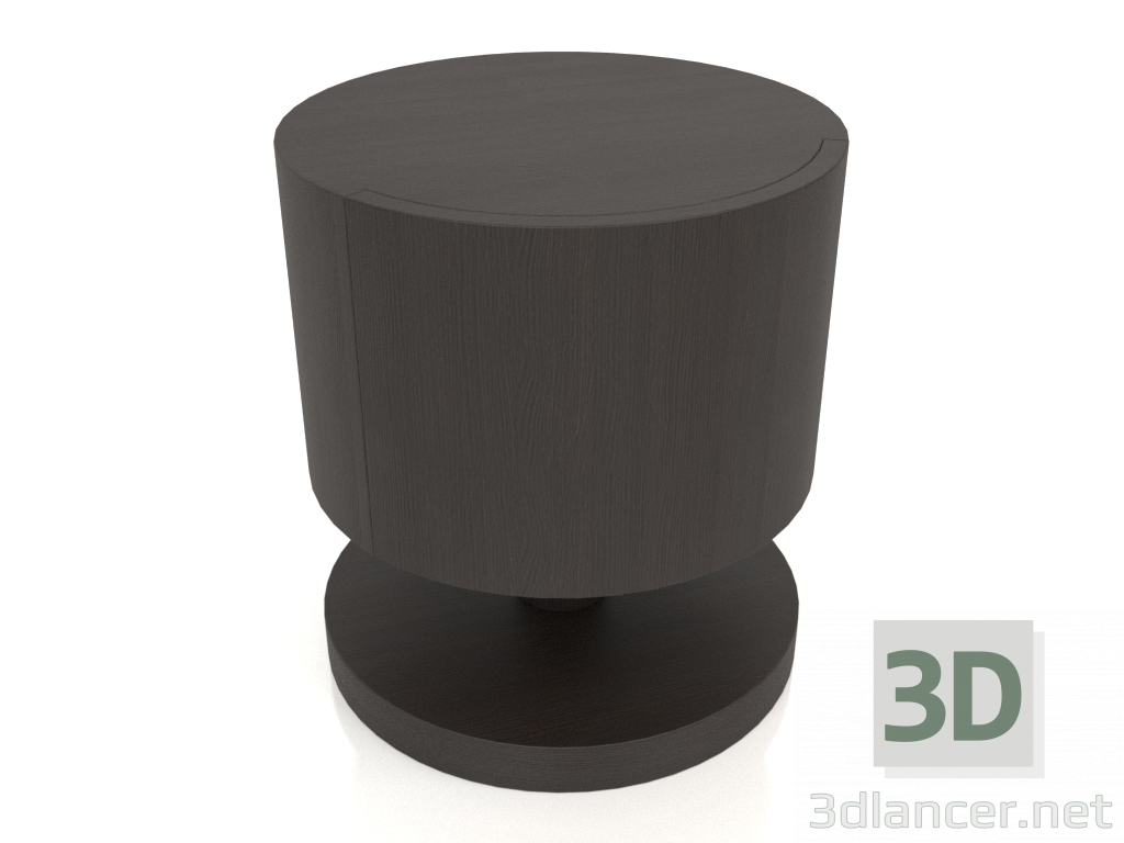 Modelo 3d Mesa de cabeceira TM 08 (D=450x500, madeira castanha escura) - preview