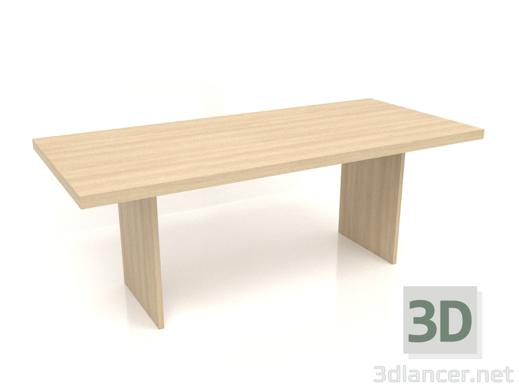 3D modeli Yemek masası DT 13 (2000x900x750, ahşap beyaz) - önizleme