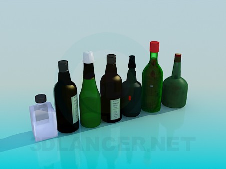 modelo 3D Botellas con alcohol - escuchar modelo 3D Botellas con alcohol - escuchar