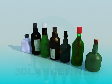 modelo 3D Botellas con alcohol - escuchar modelo 3D Botellas con alcohol - escuchar