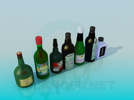 modelo 3D Botellas con alcohol - escuchar modelo 3D Botellas con alcohol - escuchar