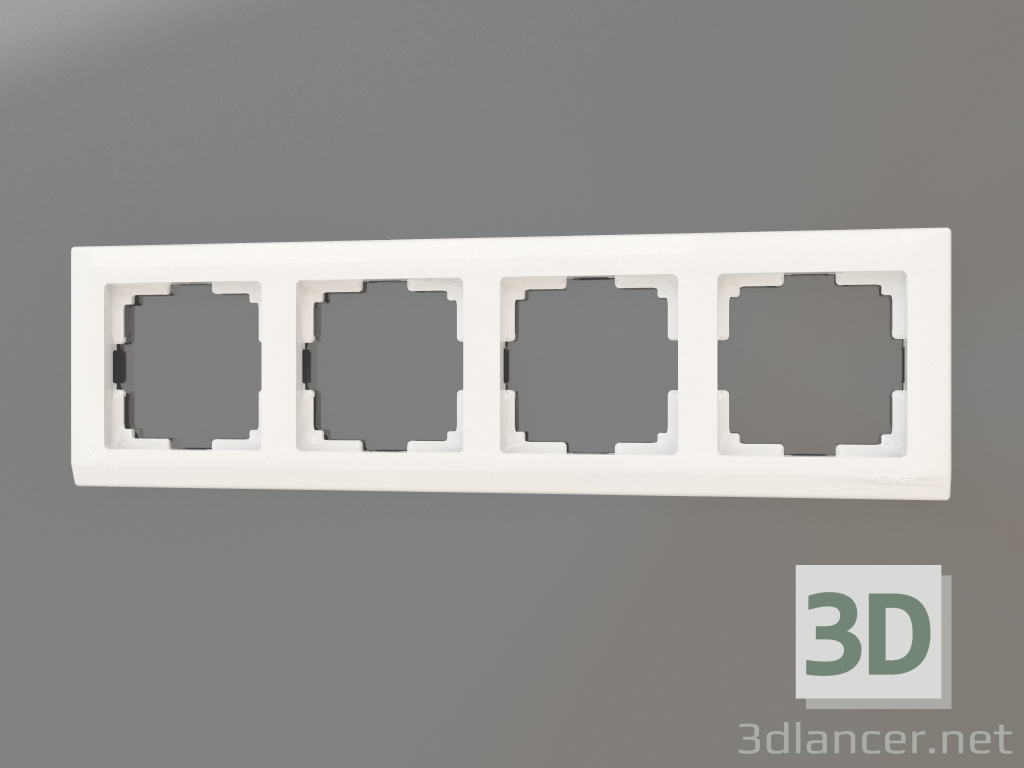 modello 3D Telaio per 4 montanti Stark (bianco) - anteprima