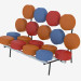 3D modeli Deri kanepeler Çift Nelson Zefir - önizleme