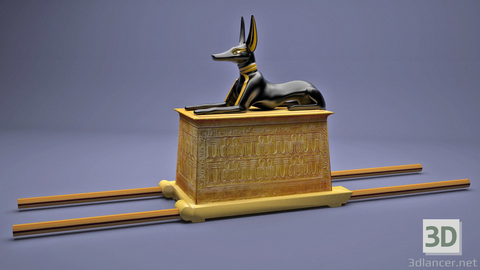 3d Model Egyptian Anubis Shrine Tutankhamun 3d 25943