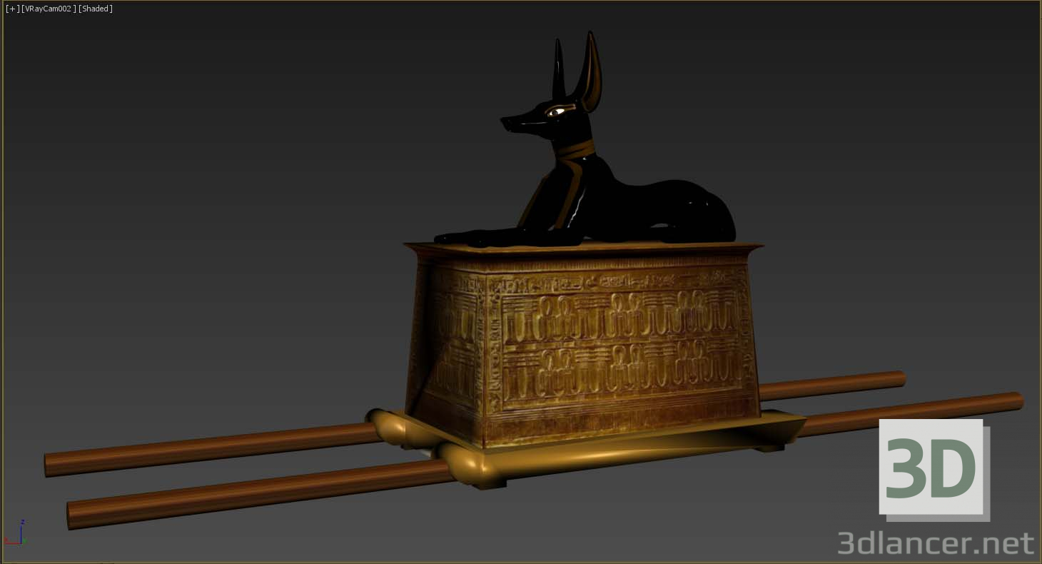 3d Model Egyptian Anubis Shrine Tutankhamun 3d 25943