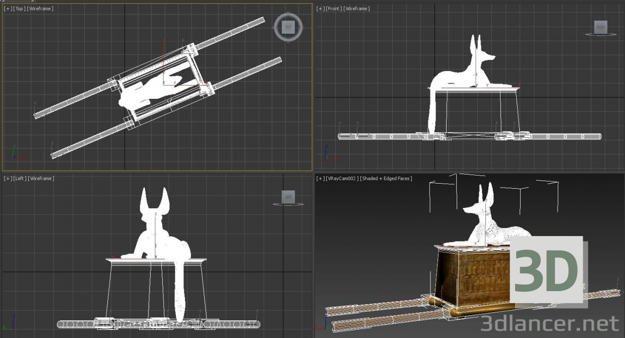 3d Model Egyptian Anubis Shrine Tutankhamun 3d 25943