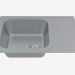 3d model Sink, 1 bowl with draining board - satin Xylo (ZEX 011B) - preview