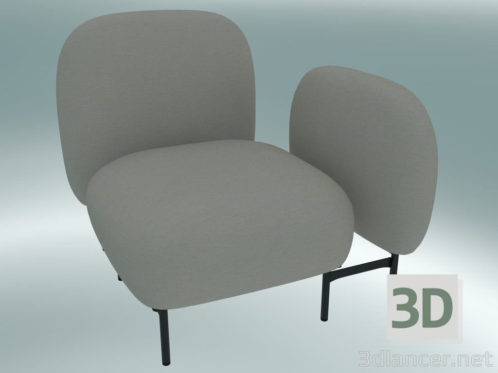 3d модель Модульна система сидінь Isole (NN1, сидіння з високою спинкою, лівий підлокітник) – превью