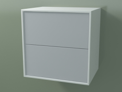 Doppelbox (8AUACA01, Gletscherweiß C01, HPL P03, L 48, P 36, H 48 cm)