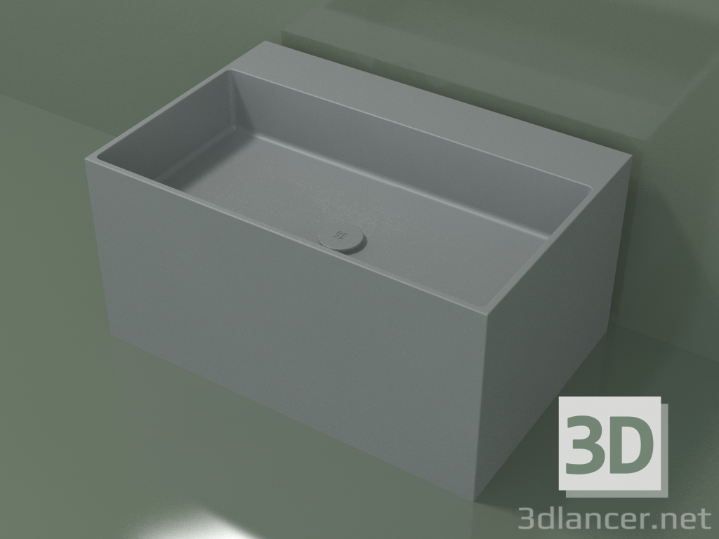 modèle 3D Vasque à poser (01UN42302, gris argenté C35, L 72, P 48, H 36 cm) - preview