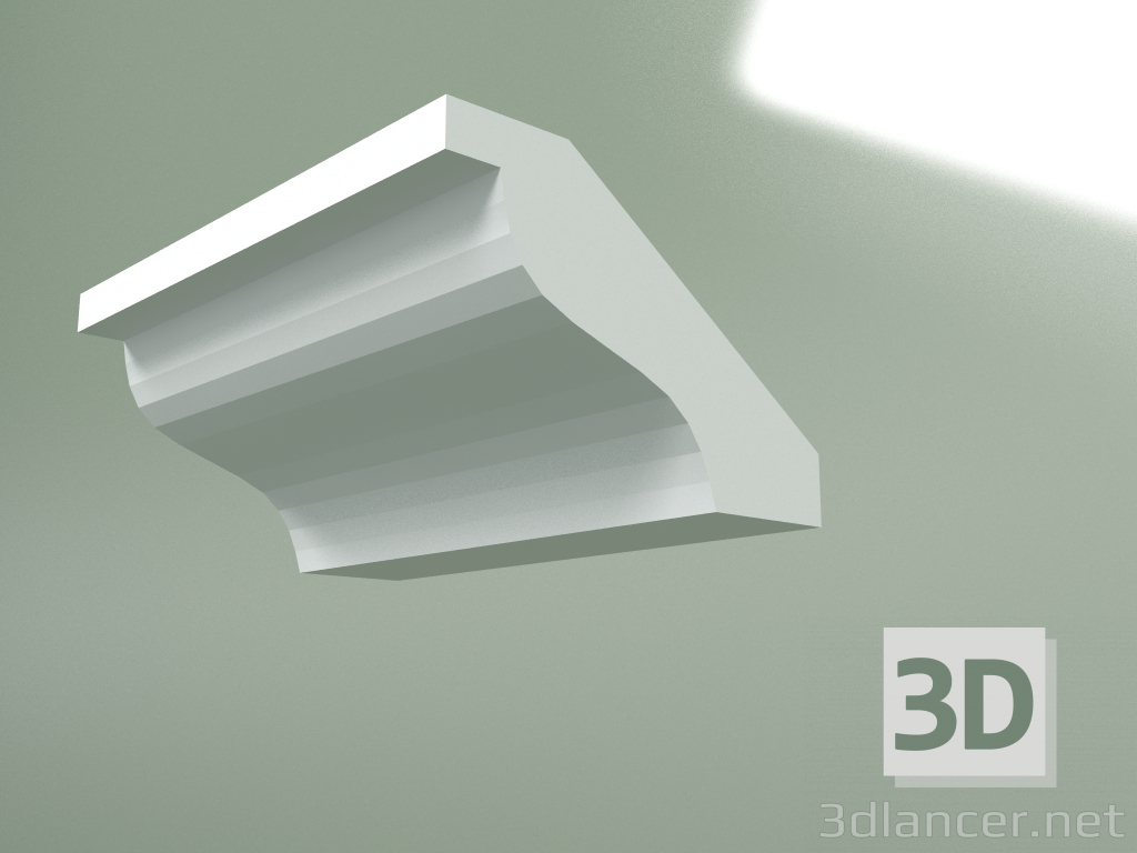 modello 3D Cornice in gesso (zoccolo a soffitto) KT204 - anteprima