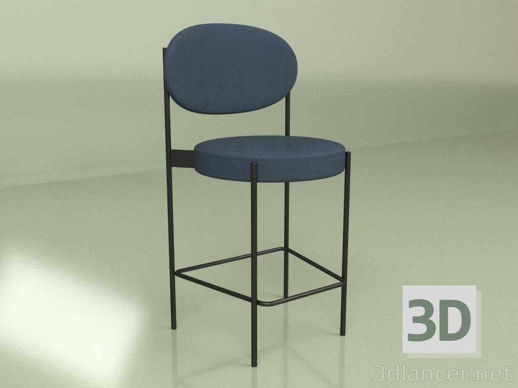 3D modeli Yarı bar sandalyesi Arbol (mavi) - önizleme