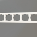 3D Modell Rahmen für 5 Pfosten Stark (weiß) - Vorschau