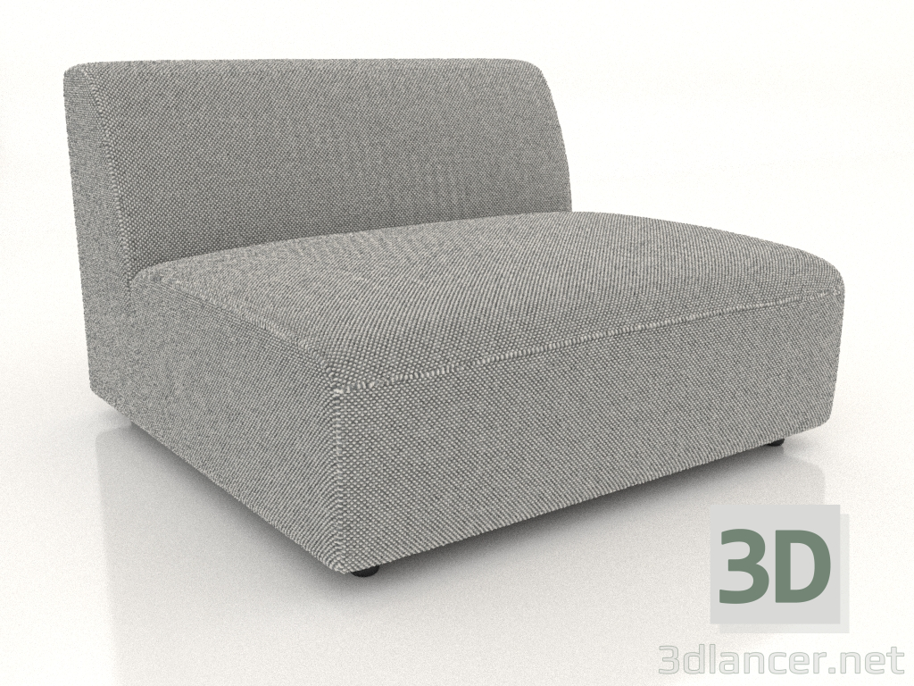 3D Modell Sofamodul 1-Sitzer (XL) 103x100 - Vorschau