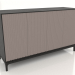 modello 3D Mobile TV FARGO con frontali fresati 1600x500x950 mm (platino, rovere nero, opzione 2) - anteprima