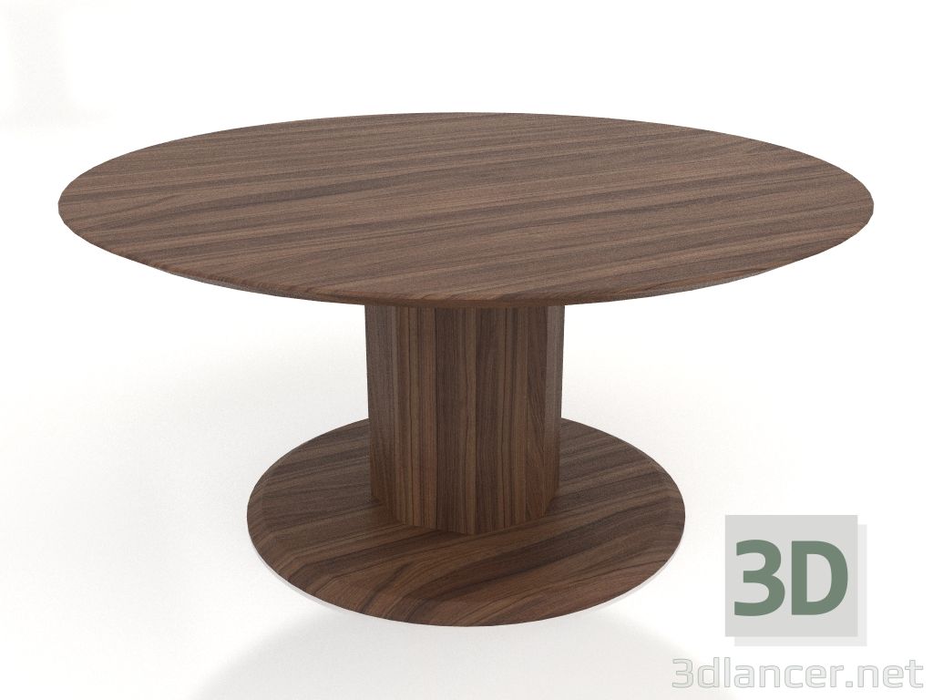 modèle 3D Table de salle à manger, finition placage noyer (D 160x76,4 cm) - preview