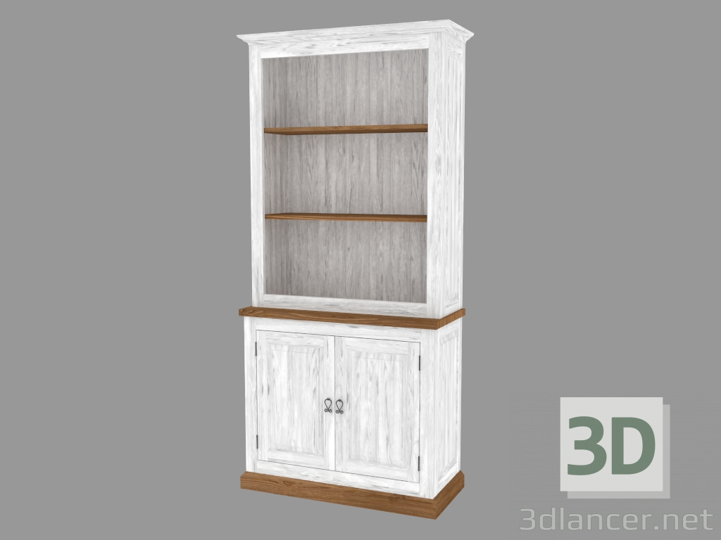 3D Modell Bibliothek (PRO.022.XX 98x204x42cm) - Vorschau