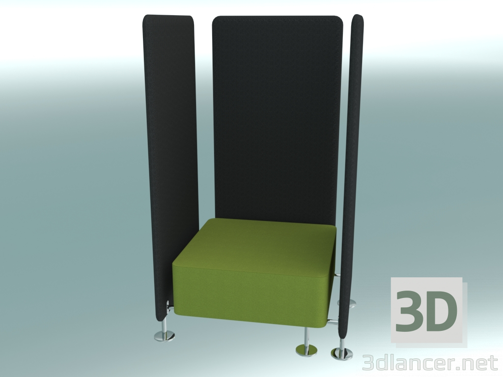 3D Modell Poof, verbindet mit 3 Partitionen (13) - Vorschau