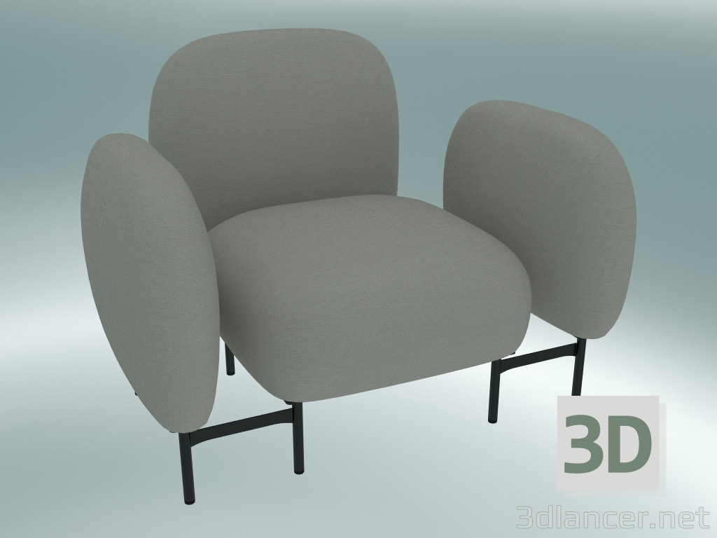 3d model Sistema de asiento modular Isole (NN1, asiento con respaldo alto, ambos reposabrazos) - vista previa