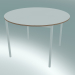 modèle 3D Base de table ronde ⌀110 cm (Blanc, Contreplaqué, Blanc) - preview