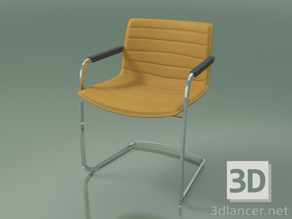Modelo 3d Cadeira 3122 (no console, com braços, com estofo em couro removível) - preview