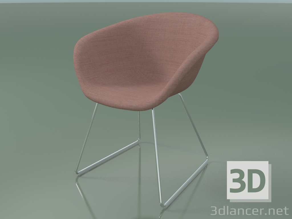 3D Modell Stuhl 4230 (auf einem Schlitten mit Polsterung f-1221-c0614) - Vorschau