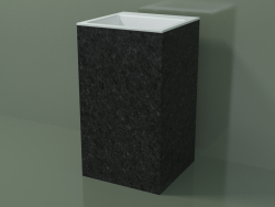 Freestanding washbasin (03R126303, Nero Assoluto M03, L 48, P 48, H 85 cm)