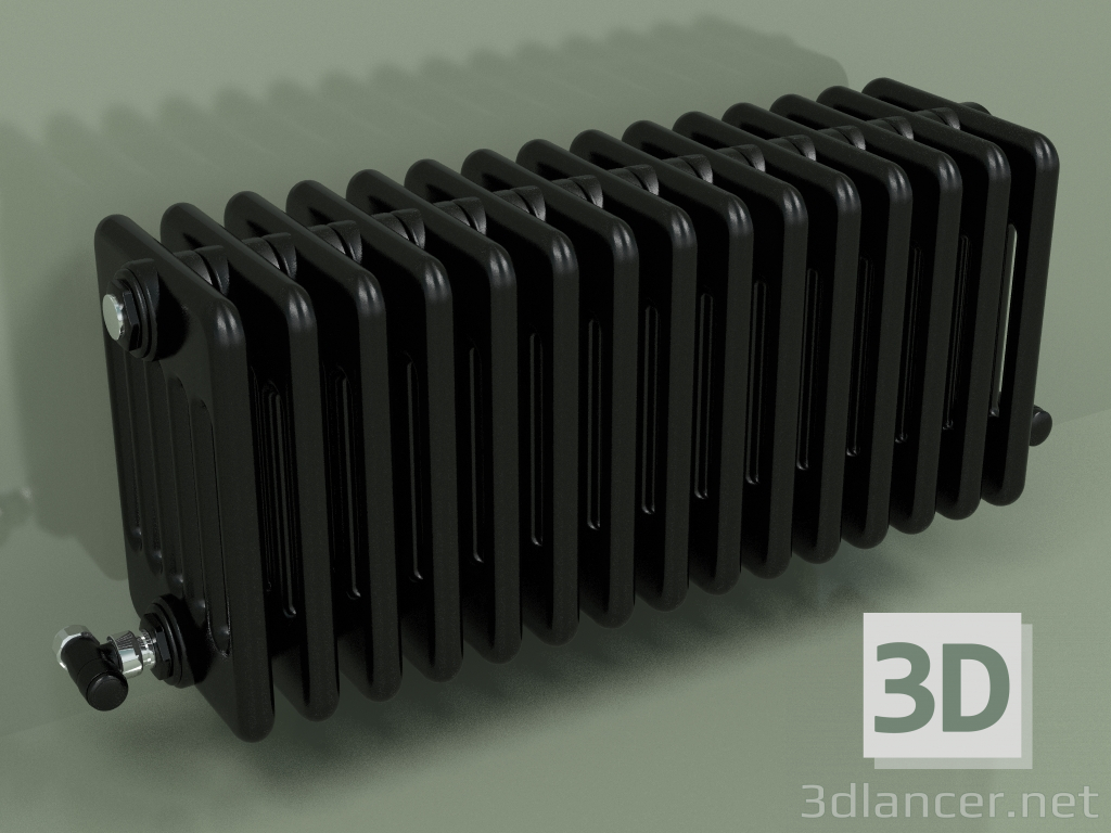 modèle 3D Radiateur TESI 6 (H 300 15EL, Noir - RAL 9005) - preview
