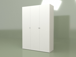 Kleiderschrank 3 Türen Lf 130 (Weiß)
