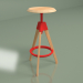 3d модель Барный стул Jerry (красный) – превью