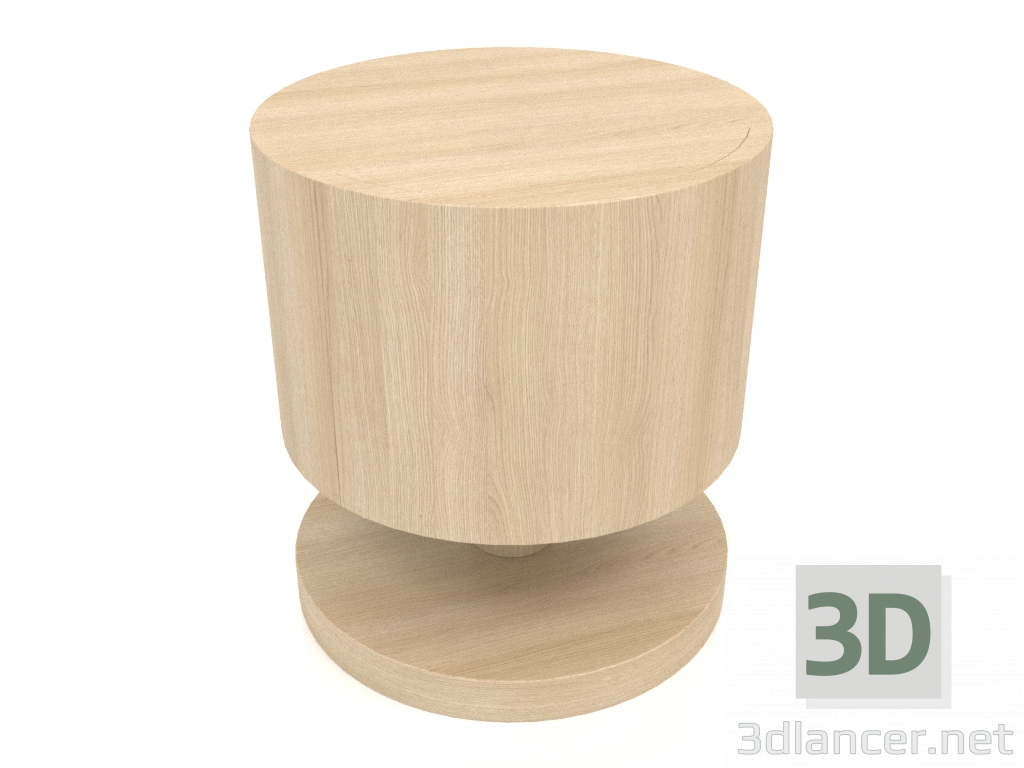 3 डी मॉडल नाइट टेबल TM 08 (D=450x500, वुड व्हाइट) - पूर्वावलोकन