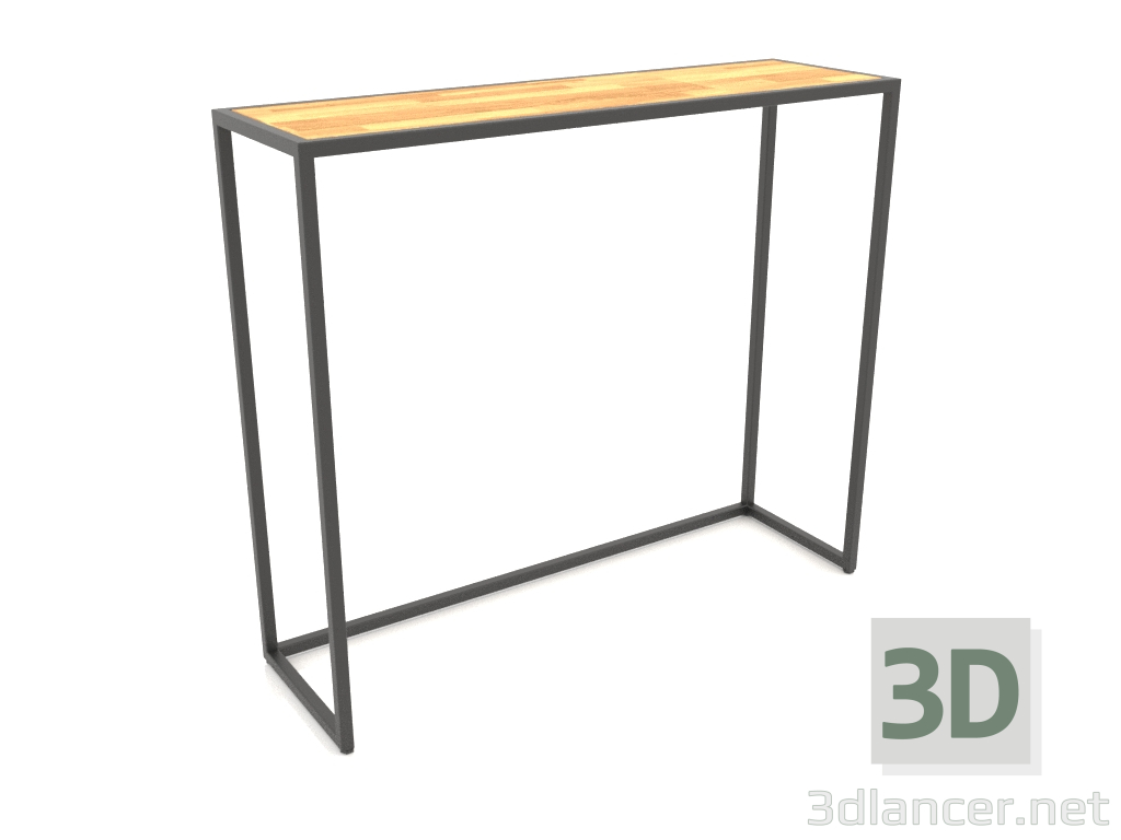 3D Modell Rechteckige Konsole (HOLZ, 100x30x86) - Vorschau