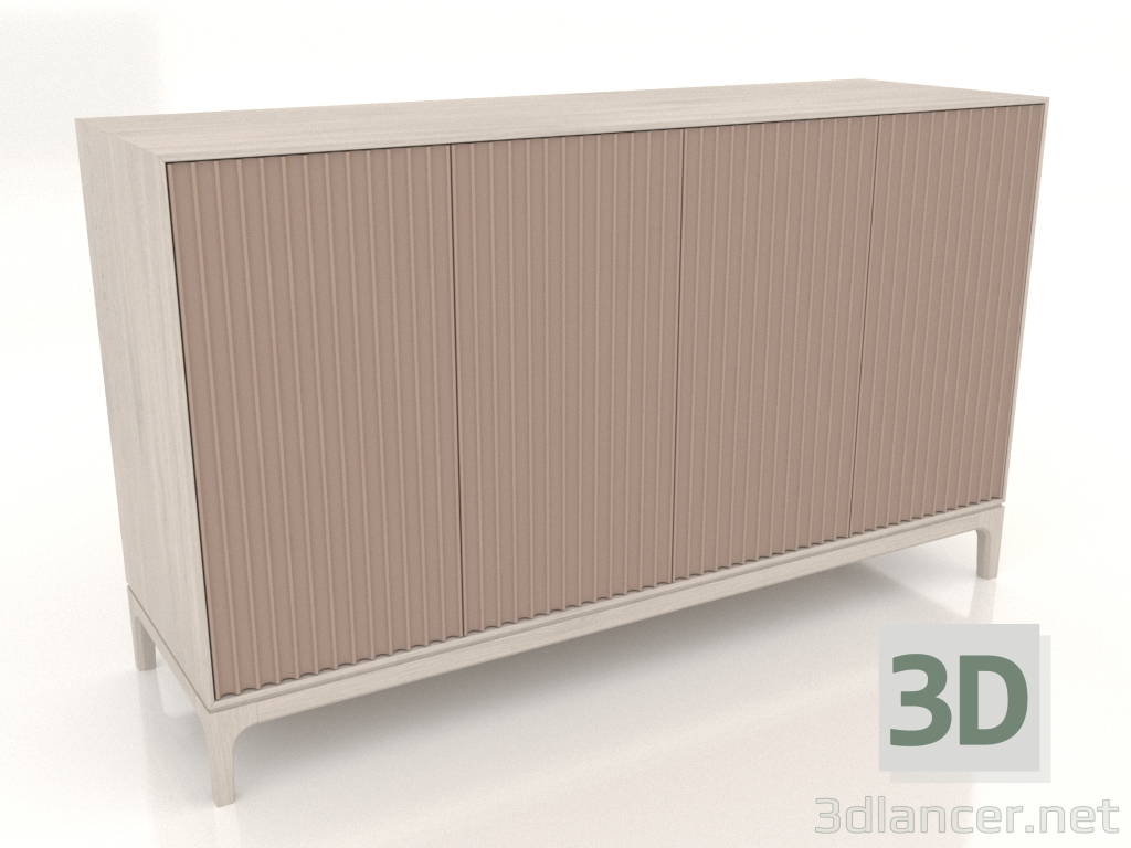 modèle 3D Meuble TV FARGO avec façades fraisées 1600x500x950 mm (beige, chêne blanchi, option 2) - preview