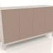 modèle 3D Meuble TV FARGO avec façades fraisées 1600x500x950 mm (beige, chêne blanchi, option 2) - preview