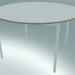 modello 3D Tavolo tondo Base ⌀128 cm (Bianco, Compensato, Bianco) - anteprima