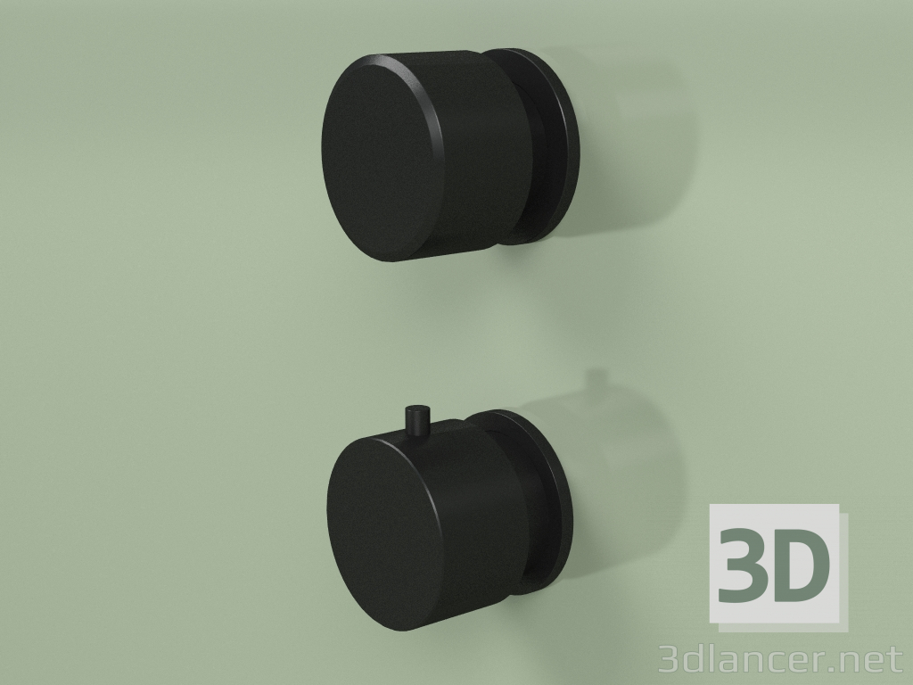 modèle 3D Ensemble mitigeur thermostatique avec vannes d'arrêt (16 48 0, NO) - preview