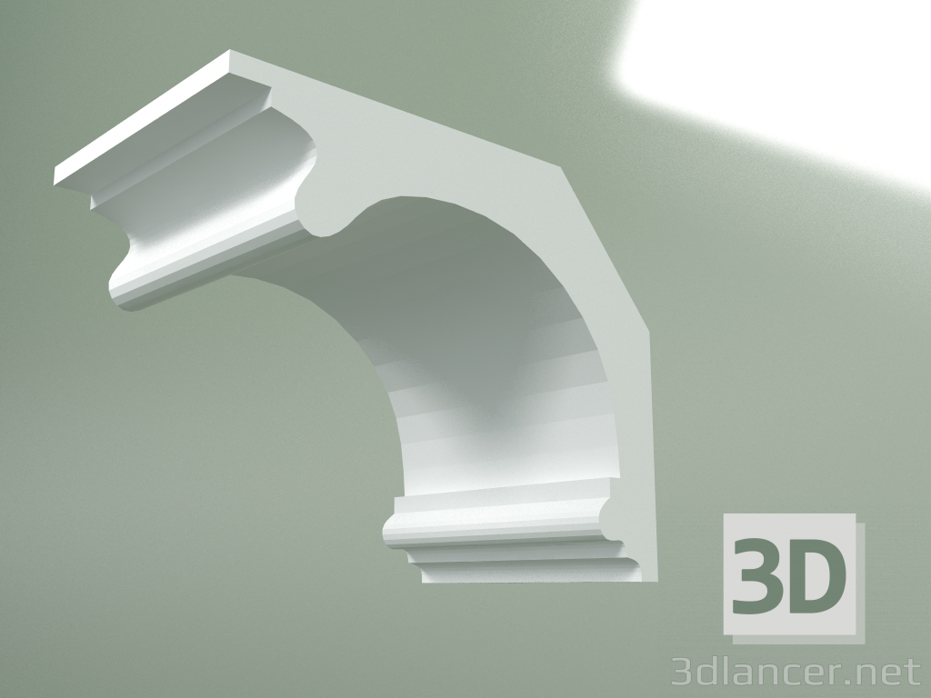 3D modeli Alçı korniş (tavan kaidesi) KT207 - önizleme