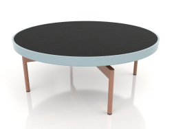 Table basse ronde Ø90x36 (Bleu gris, DEKTON Domoos)