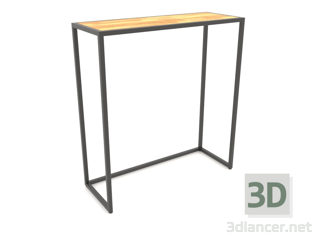 3D Modell Rechteckige Konsole (HOLZ, 80x30x86) - Vorschau