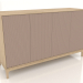 3D Modell TV-Ständer FARGO mit gefrästen Fronten 1600x500x950 mm (Beige, Eiche hell, Option 2) - Vorschau