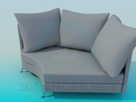3d модель Мягкий уголок – превью 3d модель Мягкий уголок – превью