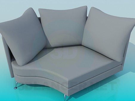 3d модель Мягкий уголок – превью 3d модель Мягкий уголок – превью