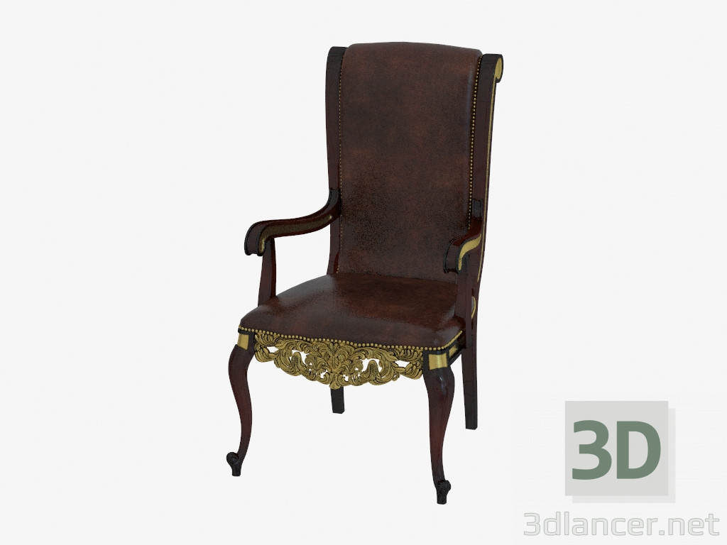 modèle 3D Chaise à manger en style classique 409P - preview